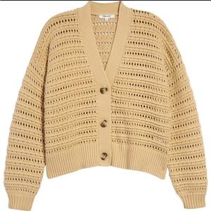 NWT! Madewell tanfield open-stitch cardigan sweater